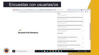 Encuestas con usuarias/os
 