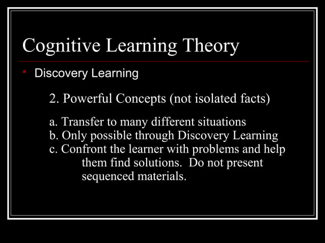 4 theories of learning