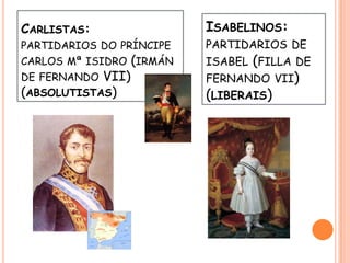 O REINADO DE FERNANDO VII (1814-1833)ETAPAS1814-1820: Regreso a EspañaAbole a Constitución de 1812 