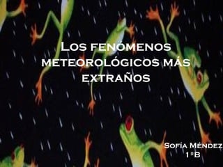Sofía Méndez
1º B
Los fenómenos
meteorológicos más
extraños
Sofía Méndez
1ºB
 