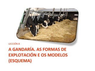 A GANDARÍA. AS FORMAS DE
EXPLOTACIÓN E OS MODELOS
(ESQUEMA)
LECCIÓN 8
 