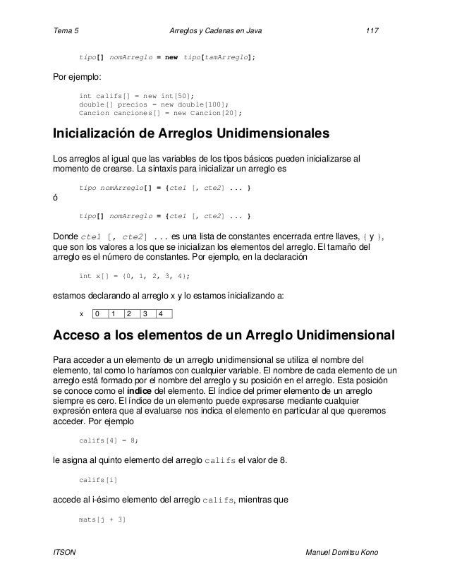 arreglos y cadenas en java tema 5 arreglos y cadenas por gio arreglos y cadenas en java tema 5 arreglos y cadenas por gio