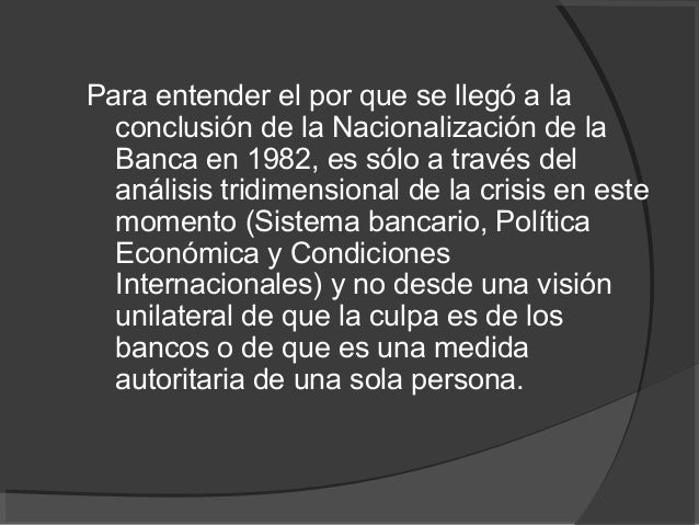 Nacionalización de la banca