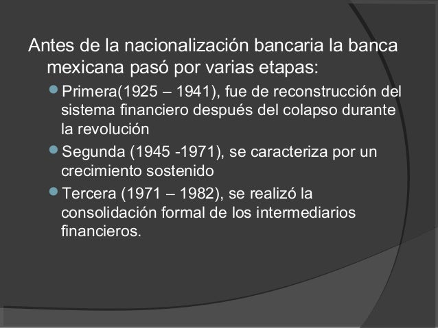 Que Es Nacionalizacion De La Banca - Descargar Manual