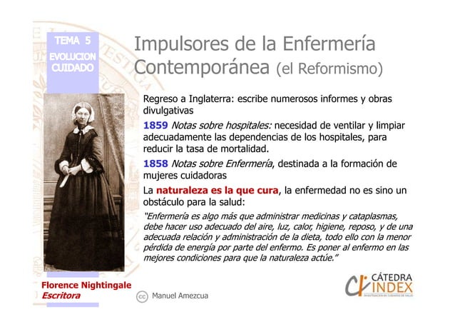 Tema 5: Los cuidados de Enfermería en la Edad Contemporánea: el Reformismo