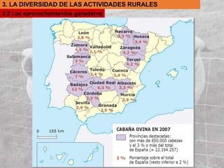 3. LA DIVERSIDAD DE LAS ACTIVIDADES RURALES
3.2 Los aprovechamientos ganaderos
 
