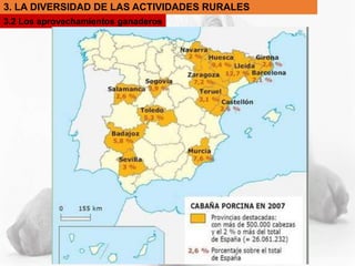 3. LA DIVERSIDAD DE LAS ACTIVIDADES RURALES
3.2 Los aprovechamientos ganaderos
 