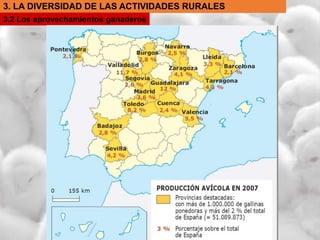 3. LA DIVERSIDAD DE LAS ACTIVIDADES RURALES
3.2 Los aprovechamientos ganaderos
 