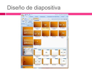 Diseño de diapositiva

 