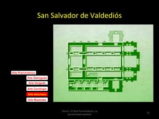 San Salvador de Valdediós



    Etapa
posramirense

Arte Prerrománico
           Arte Ostrogodo
            Arte Visigodo

           Arte Carolingio

           Arte Asturiano

           Arte Mozárabe



                             Tema 5. El Arte Prerrománico. La
                                                                21
                                 peculiaridad española
 