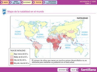 Mapa de la natalidad en el mundo 