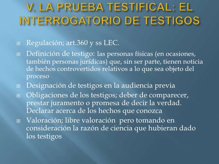 Tema 5 la prueba en el proceso
