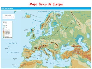 Mapa físico de Europa
 