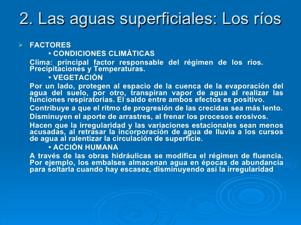 Tema 5 lLAS AGUAS CONTINENTALES
