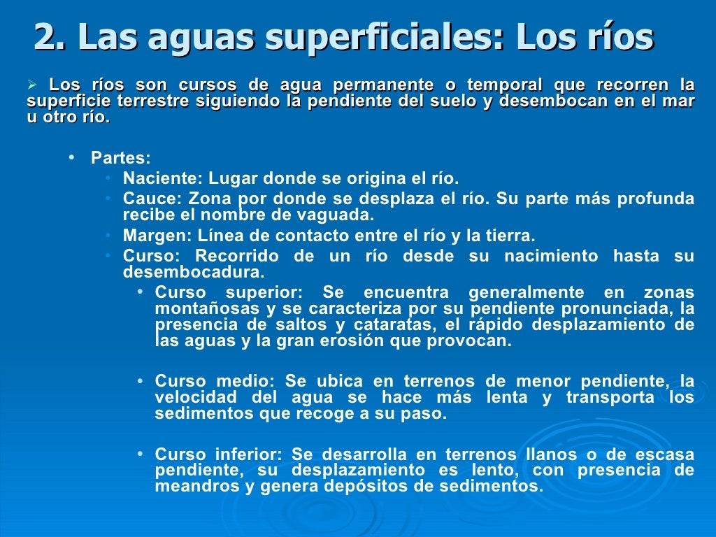 Tema 5 lLAS AGUAS CONTINENTALES