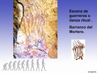 Escena de
guerreros o
danza ritual .
Barranco del
Mortero.
 