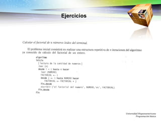 Ejercicios Universidad Hispanoamericana Programación básica 