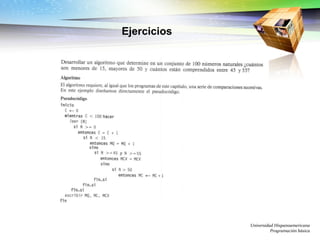 Ejercicios Universidad Hispanoamericana Programación básica 