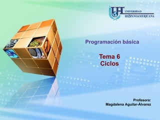 Tema 6 Ciclos Programación básica Profesora: Magdalena Aguilar-Álvarez 