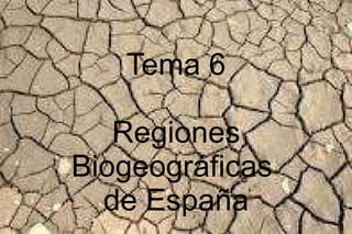 Tema 6 Regiones  Biogeográficas  de España 