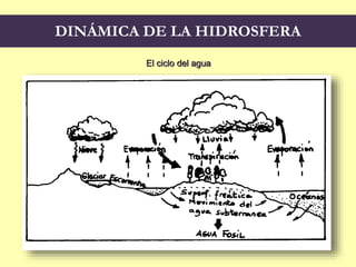 DINÁMICA DE LA HIDROSFERA
El ciclo del agua
 