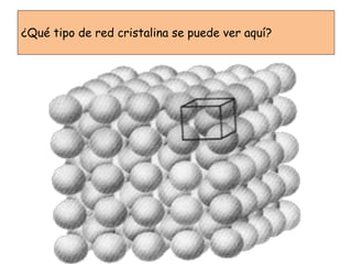 ¿Qué tipo de red cristalina se puede ver aquí?
 