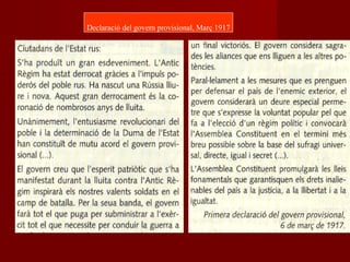 Declaració del govern provisional, Març 1917
 