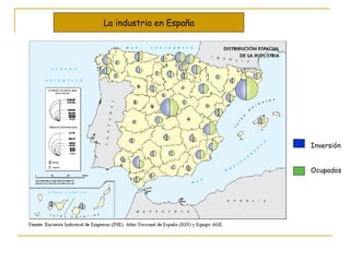 La industria en España Inversión Ocupados 