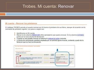 Trobes. Mi cuenta: Renovar
 