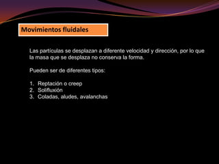 4. DiapirosSe produce por el ascenso a superficie de estratos salinos situados a cierta profundidad, ya que son menos densos que los estratos superiores. 