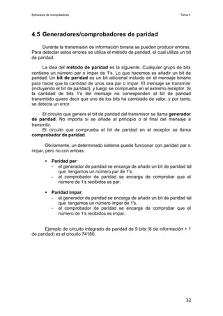 Electrónica digital: Tema 4 Circuitos combinacionales  