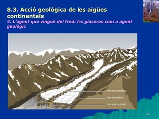 8.3.  Acció geològica de les aigües continentals   4. L’agent que vingué del fred: les glaceres com a agent geològic   