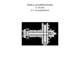 TEMA 6: LA EUROPA FEUDAL
3.- El arte
3.1.- La arquitectura
 