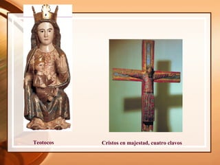 Teotocos Cristos en majestad, cuatro clavos
 