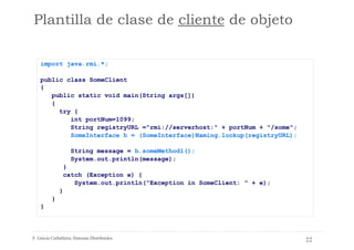 Tema RMI en java e invocación utilizando | PPT