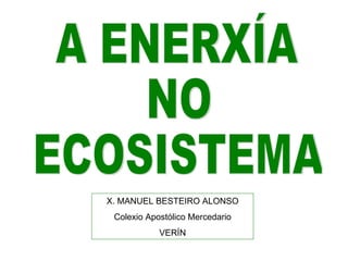 X. MANUEL BESTEIRO ALONSO
 Colexio Apostólico Mercedario
            VERÍN
 