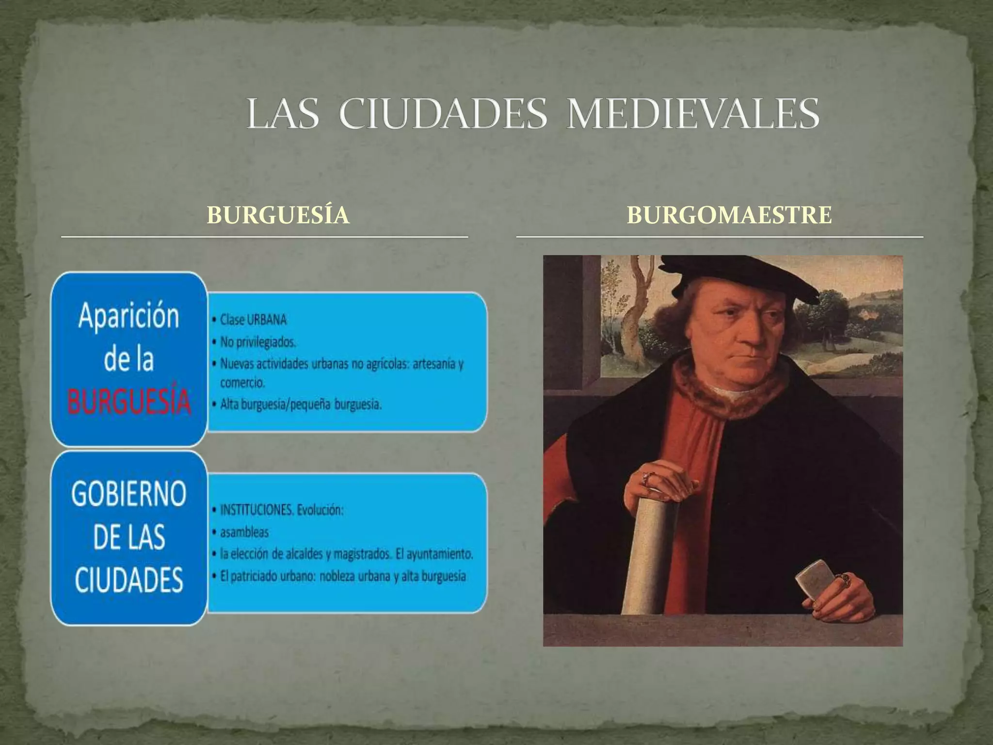 BURGUESÍA

BURGOMAESTRE

 