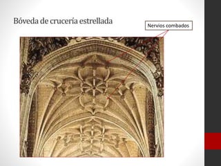 Bóvedadecruceríaestrellada Nervios combados
 