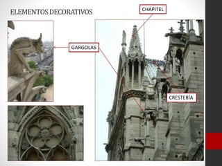 ELEMENTOSDECORATIVOS CHAPITEL
GARGOLAS
CRESTERÍA
 