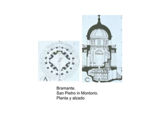 Bramante.
San Pietro in Montorio.
Planta y alzado
 