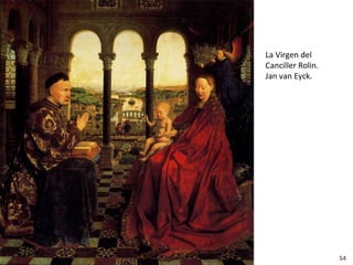 La Virgen del
Canciller Rolin.
Jan van Eyck.




                   54
 