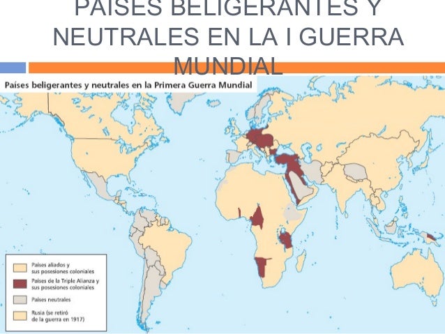 Resultado de imagen para Países Beligerantes de la Primera Guerra Mundial