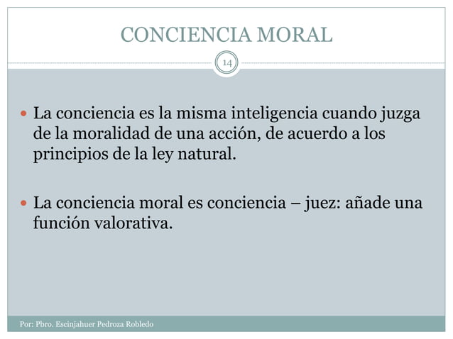 Tema 7 naturaleza de la conciencia moral | PPT