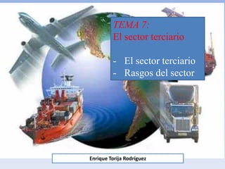 TEMA 7:
El sector terciario
- El sector terciario
- Rasgos del sector
Enrique Torija Rodríguez
 