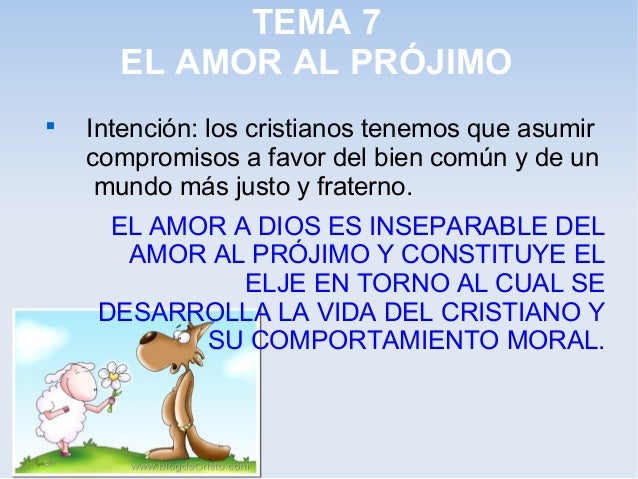 Tema 7 el amor al projimo 6º