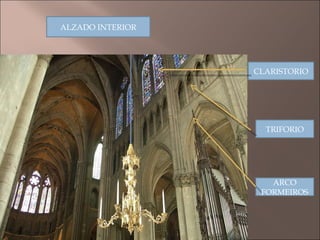 TRIFORIO ARCO FORMEIROS CLARISTORIO ALZADO INTERIOR 