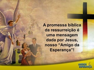 A promessa bíblica da ressurreição é uma mensagem dada por Jesus, nosso “Amigo da Esperança”!