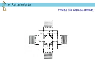 el Renacimiento
                  Palladio: Villa Capra (La Rotonda)
 