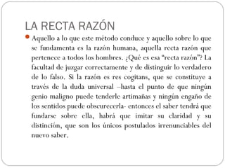 Recta Razon Tema 7 rené descartes | PPT