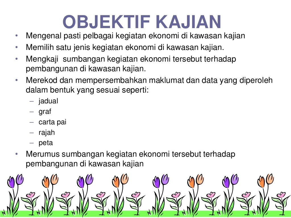 Contoh Kaedah Kajian Geografi Kegiatan Ekonomi